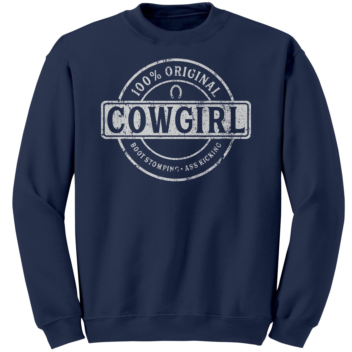 Sassy Cowgirl | Original Cowgirl Crewneck Apparel teelaunch Navy S 