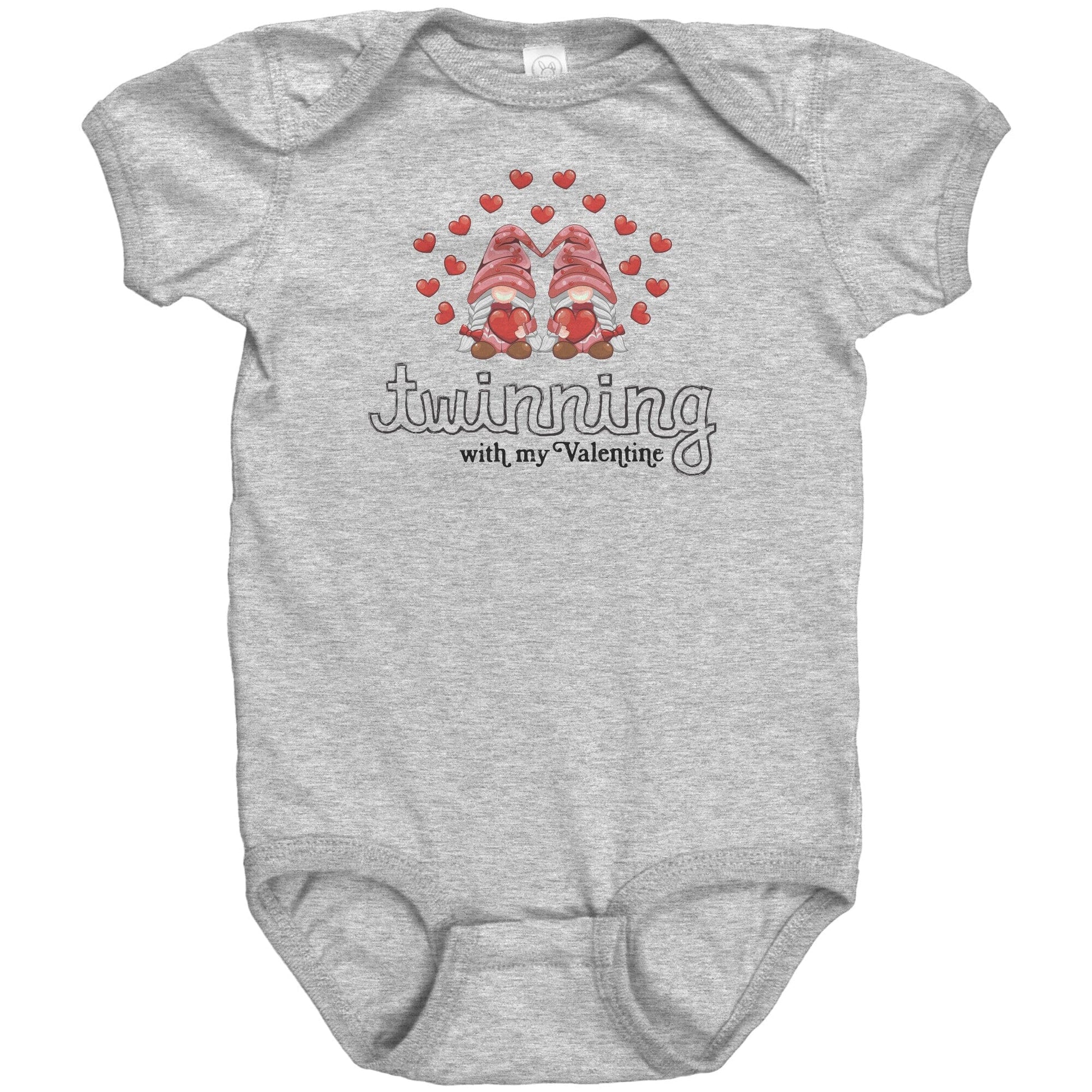 Twinning With My Valentine • 1st Valentine's Day • Family Matching Shirts Apparel teelaunch Heather NB 
