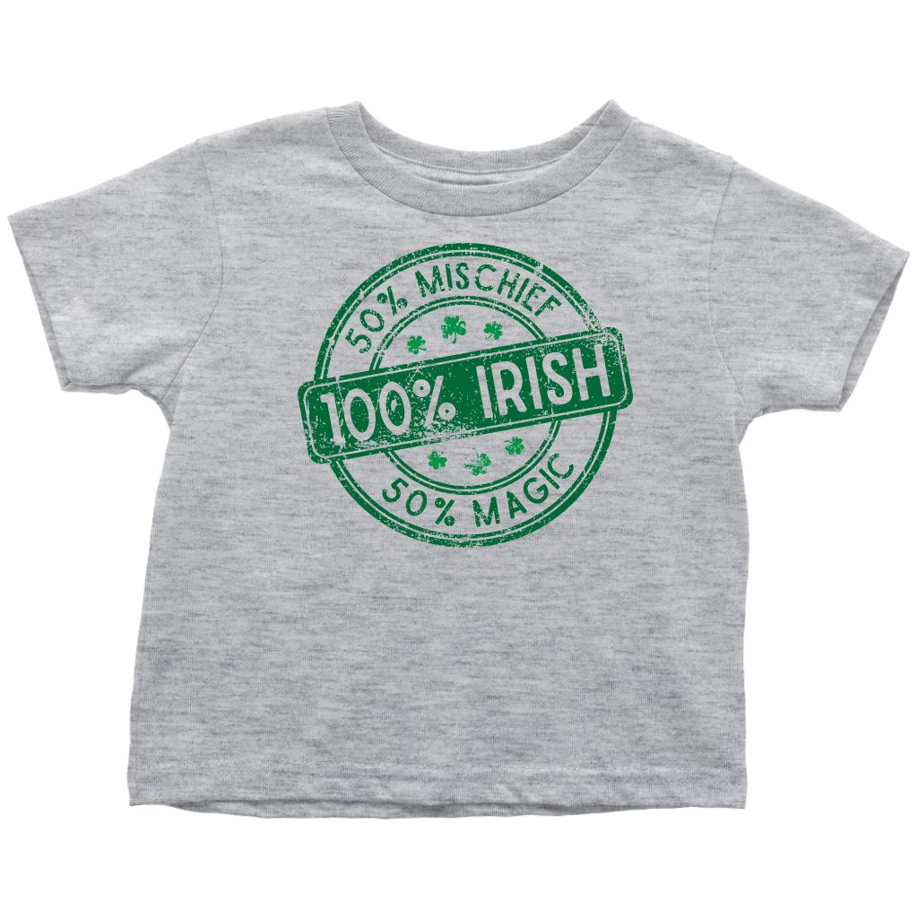 50% Mischief, 50% Magic, 100% IRISH Infant and Kids T-shirts