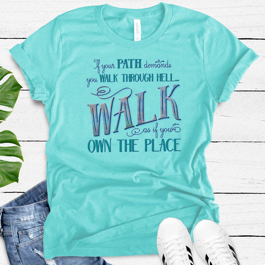 Walk Through Hell Colorful Design Women's TriBlend Althetic Tee