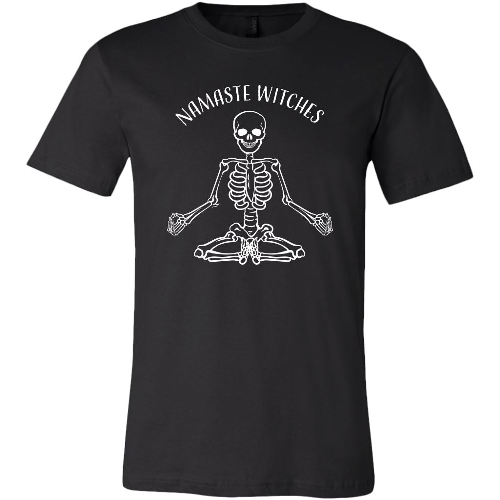 Namaste Witches Funny Halloween Tee For Women T-shirt teelaunch Unisex Shirt Black S