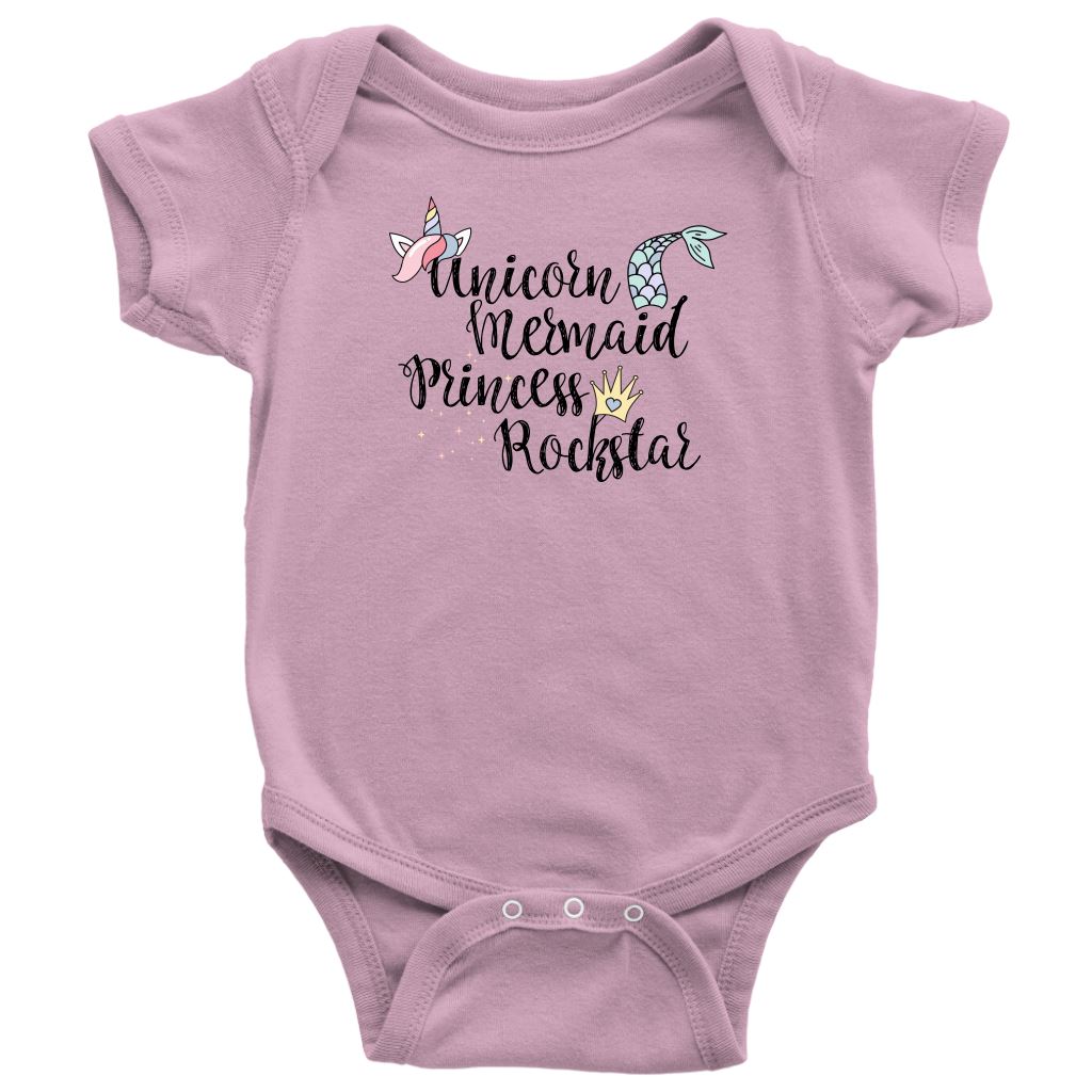 Unicorn, Mermaid, Princess, Rockstar Baby & Kids Tees