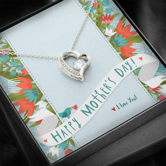 Mother and Child Forever Love Necklace • Custom Mother's Day Card Jewelry ShineOn Fulfillment 