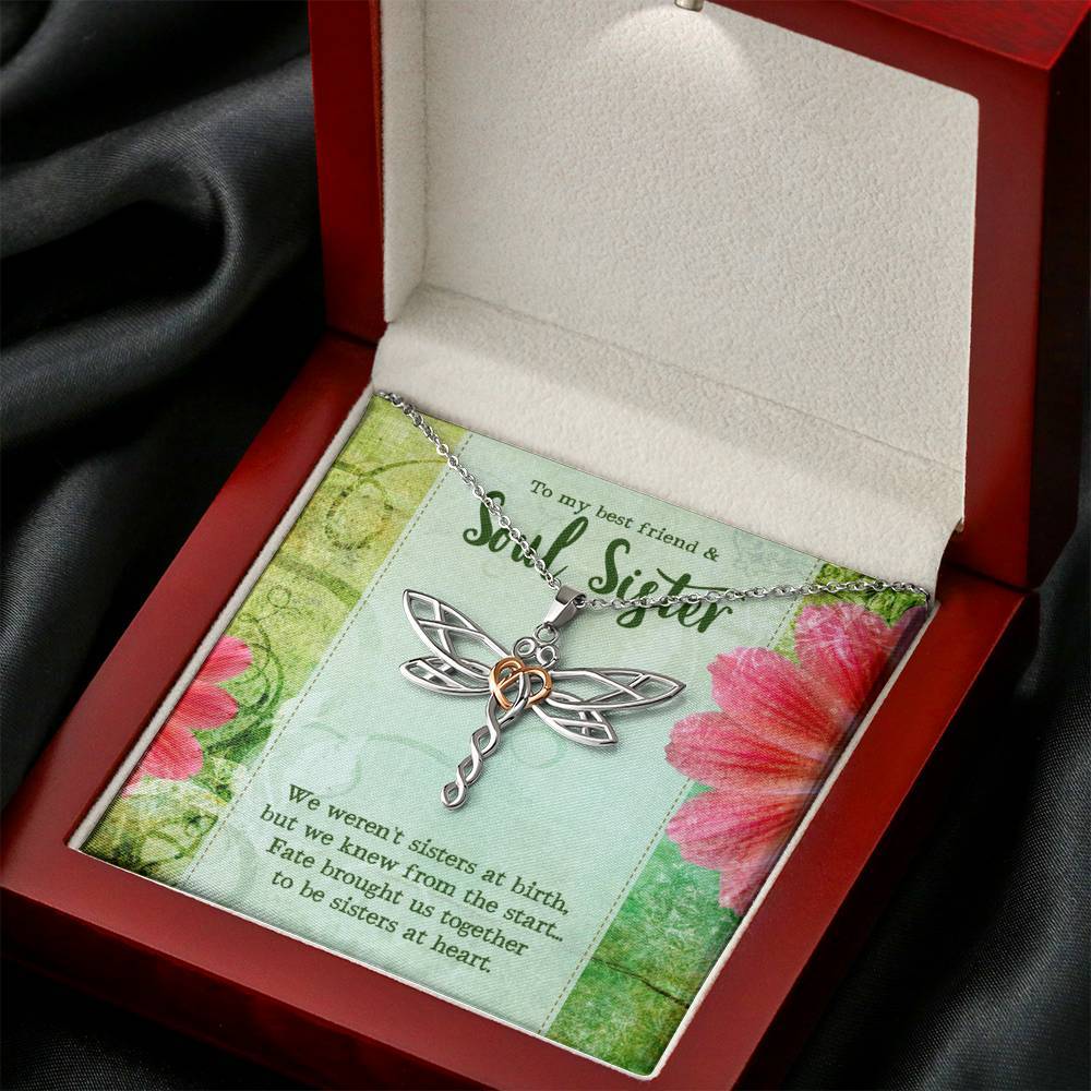 Dragonfly Pendant • Soul Sister Message Card Jewelry ShineOn Fulfillment 