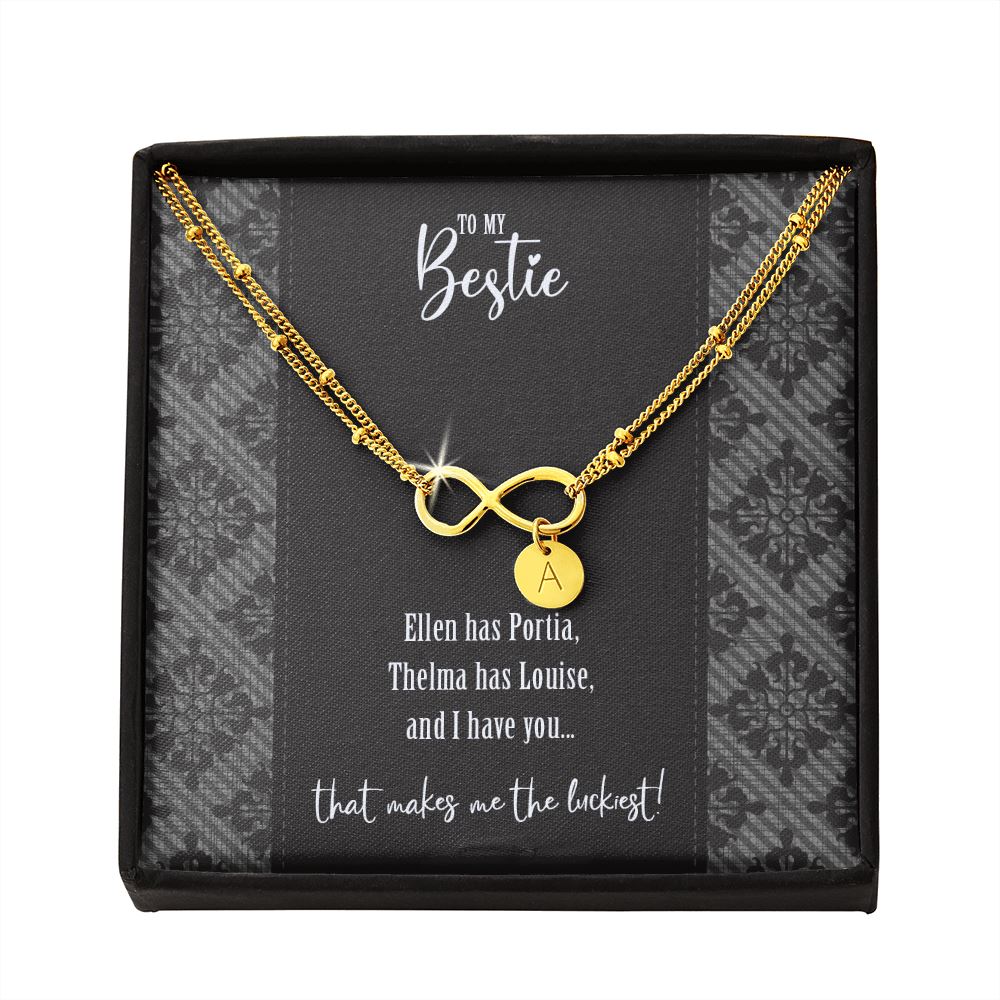 To My Bestie • Ellen & Portia Infinity Charm Bracelet Jewelry ShineOn Fulfillment 