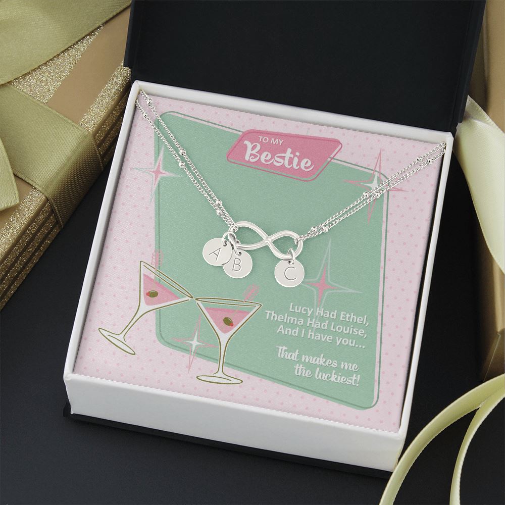 To My Bestie • Lucy & Ethel Infinity Charm Bracelet Jewelry ShineOn Fulfillment 