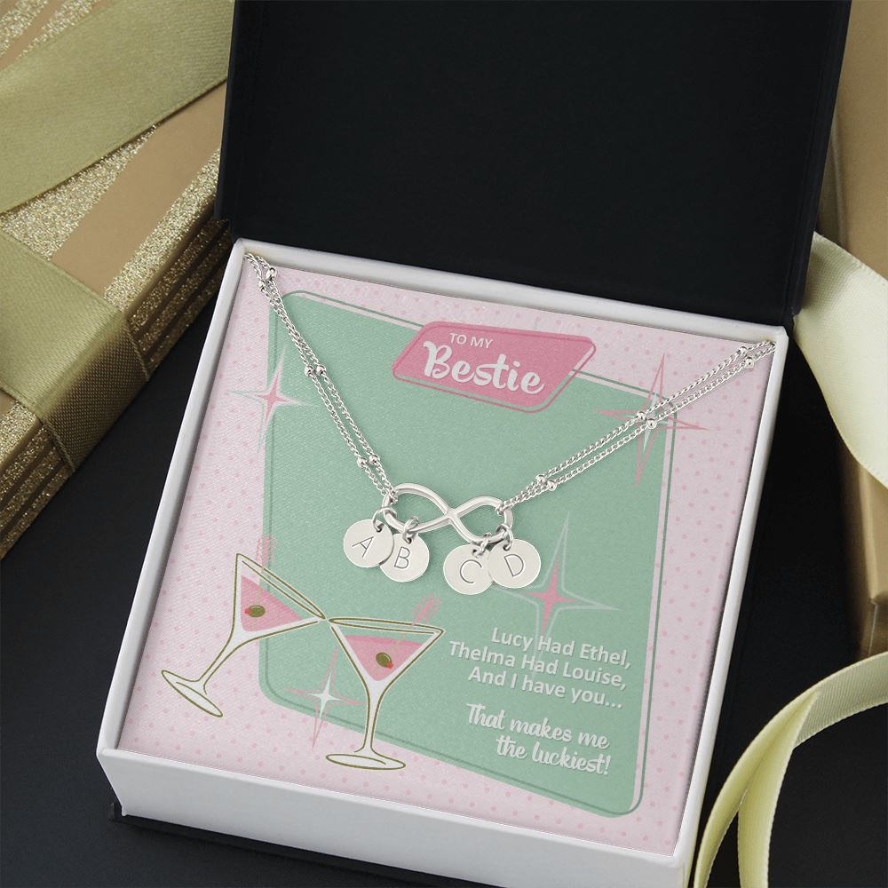 To My Bestie • Lucy & Ethel Infinity Charm Bracelet Jewelry ShineOn Fulfillment 