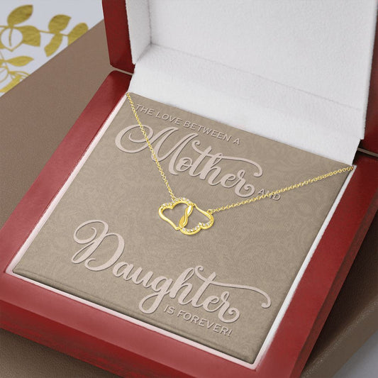 Mother Daughter Love • Gold and Diamond Everlasting Love Pendant Jewelry ShineOn Fulfillment 