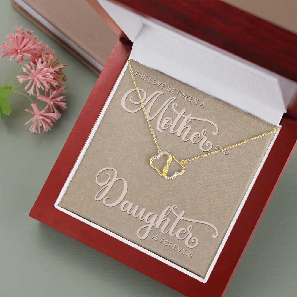 Mother Daughter Love • Gold and Diamond Everlasting Love Pendant Jewelry ShineOn Fulfillment 