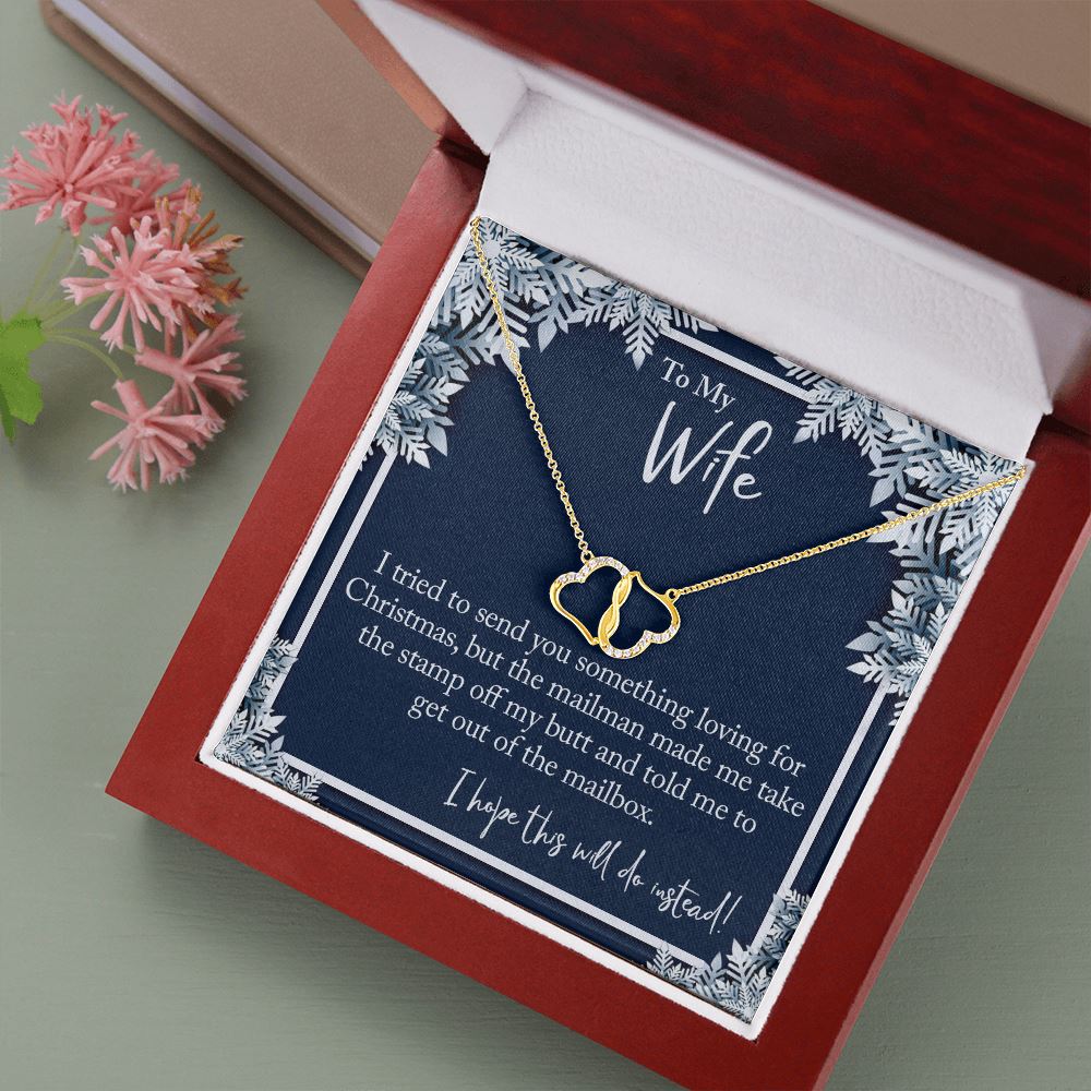 Funny Christmas To My Wife • Interlocking Hearts Diamon Necklace Jewelry ShineOn Fulfillment 