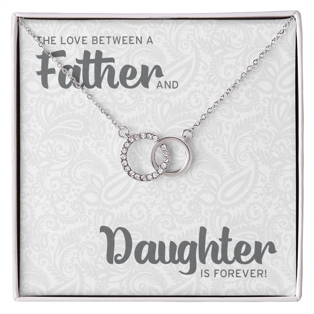 Father Daughter Love • Circles Pendant Jewelry ShineOn Fulfillment Two Tone Box 