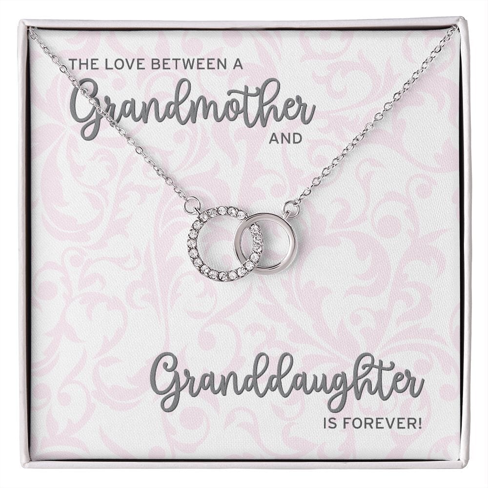 Grandmother To Granddaughter Interlocking Circles Necklace Jewelry ShineOn Fulfillment Two Tone Box 