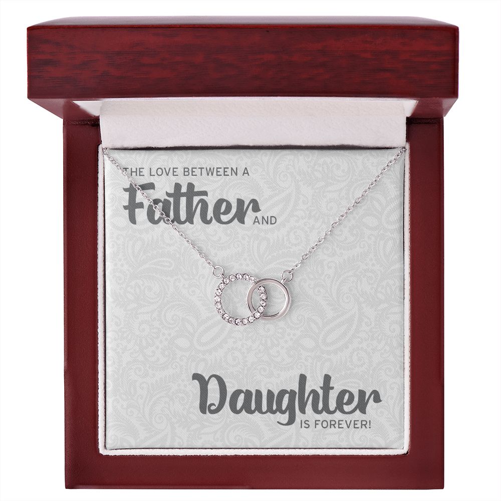 Father Daughter Love • Circles Pendant Jewelry ShineOn Fulfillment Luxury Box w/LED 