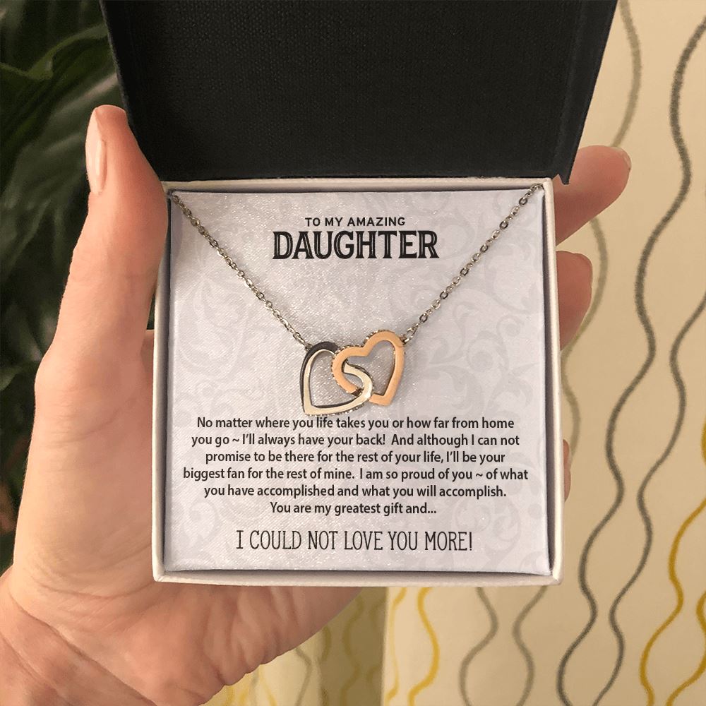 Message To My Daughter • Interlocking Hearts Jewelry ShineOn Fulfillment 