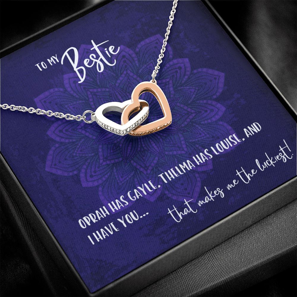 To My Bestie • Oprah and Gayle Interlocking Hearts Necklace Jewelry ShineOn Fulfillment 