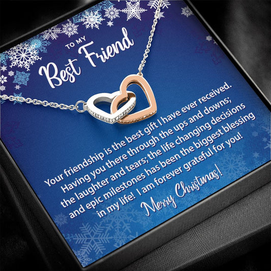 Christmas Message To My Best Friend • Interlocking Hearts Jewelry ShineOn Fulfillment Two Toned Box 