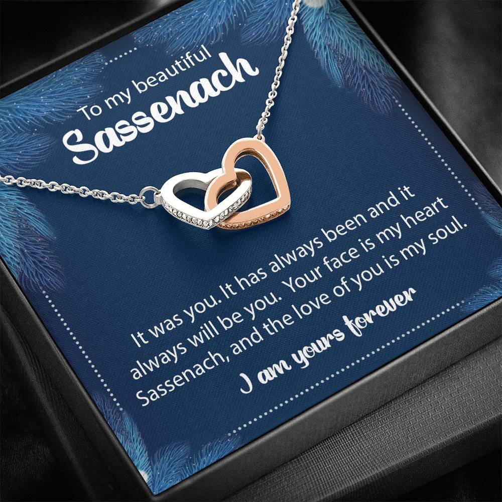 To My Beautiful Sassenach • Outlander Jewelry Interlocking Hearts Jewelry ShineOn Fulfillment 