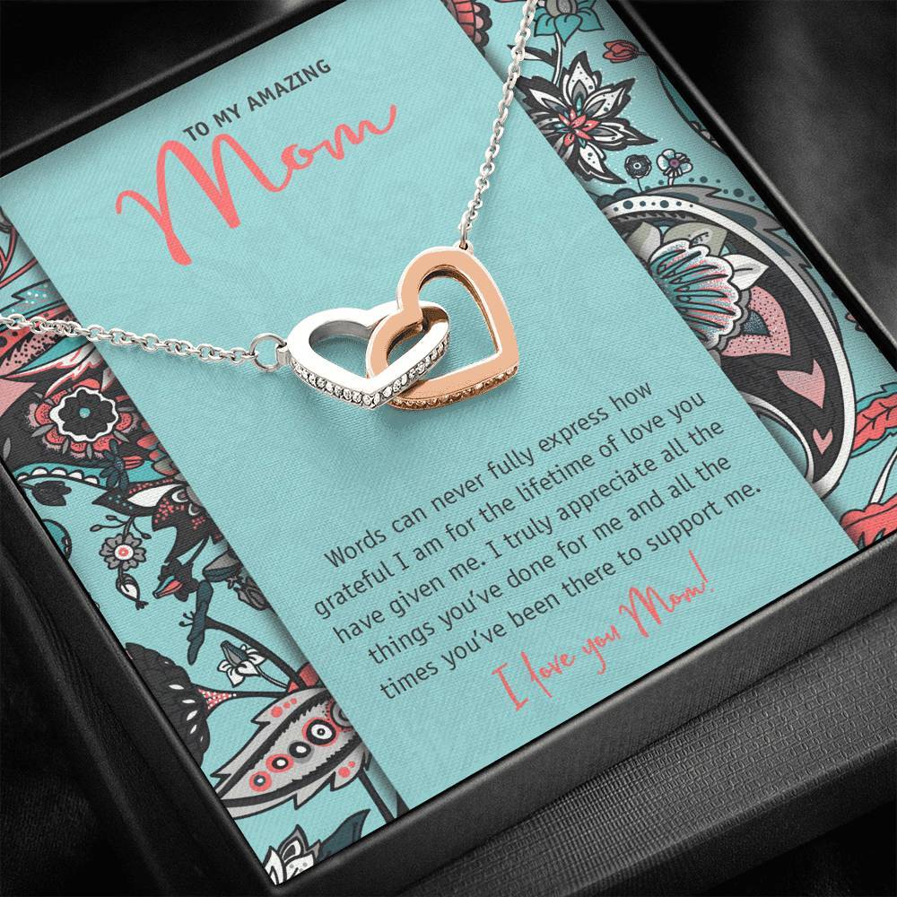 Double Heart Pendant • I Love You Message To My Mother Jewelry ShineOn Fulfillment Standard Box 