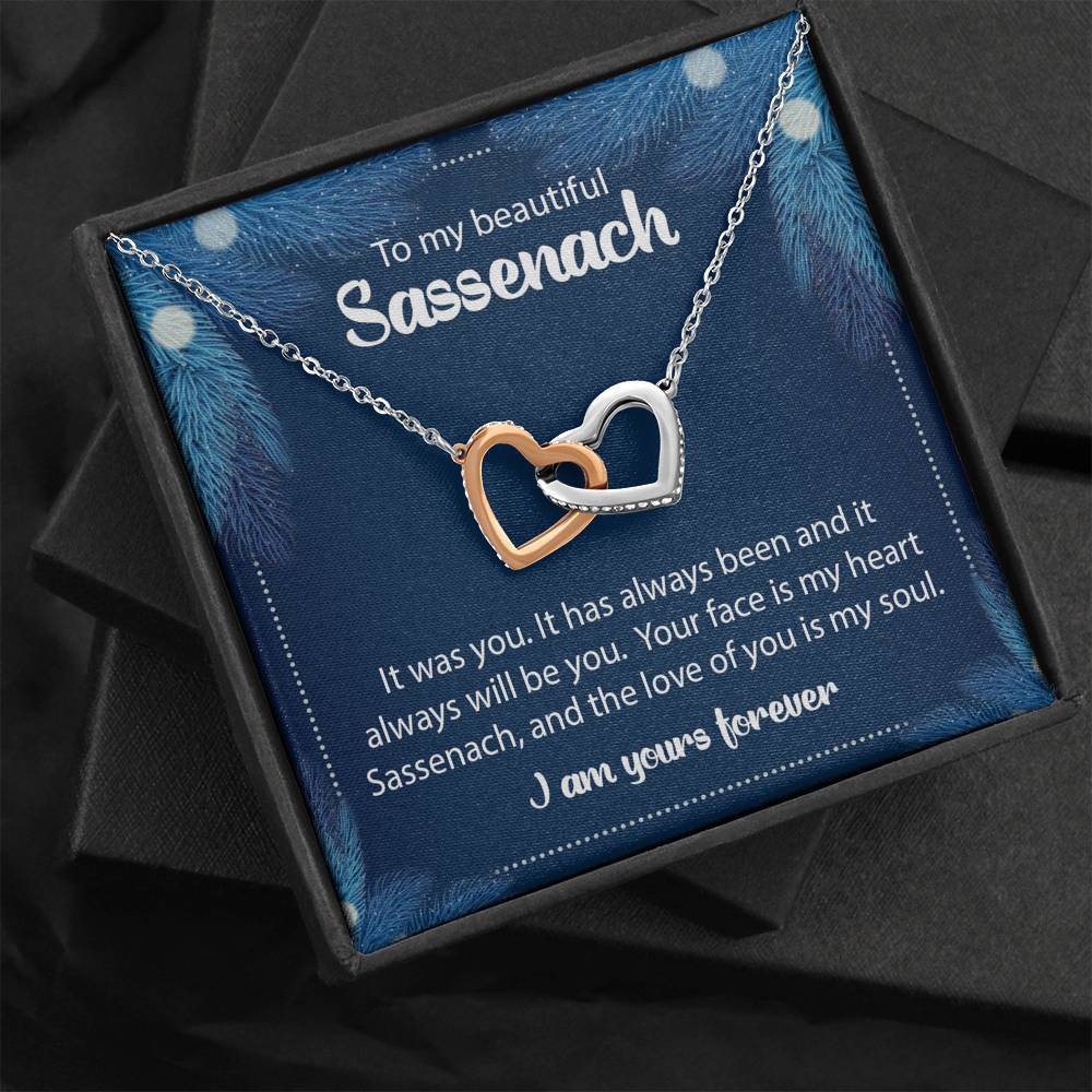 To My Beautiful Sassenach • Outlander Jewelry Interlocking Hearts Jewelry ShineOn Fulfillment Standard Box 