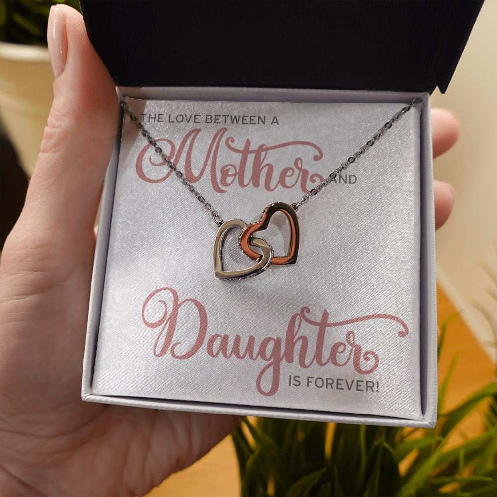 Mother Daughter Love • Interlocking Hearts Pendant Jewelry ShineOn Fulfillment 