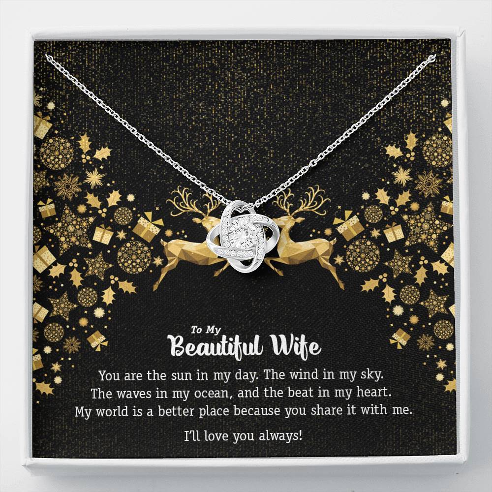 Love Knot Necklace • Holiday Message To My Wife Jewelry ShineOn Fulfillment Standard Box 