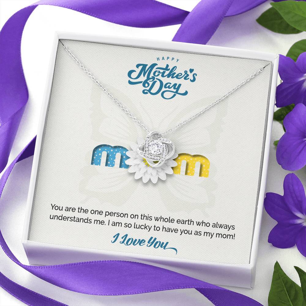 Mother's Day Love Knot Necklace • I Love You Message Card Jewelry ShineOn Fulfillment Standard Box 
