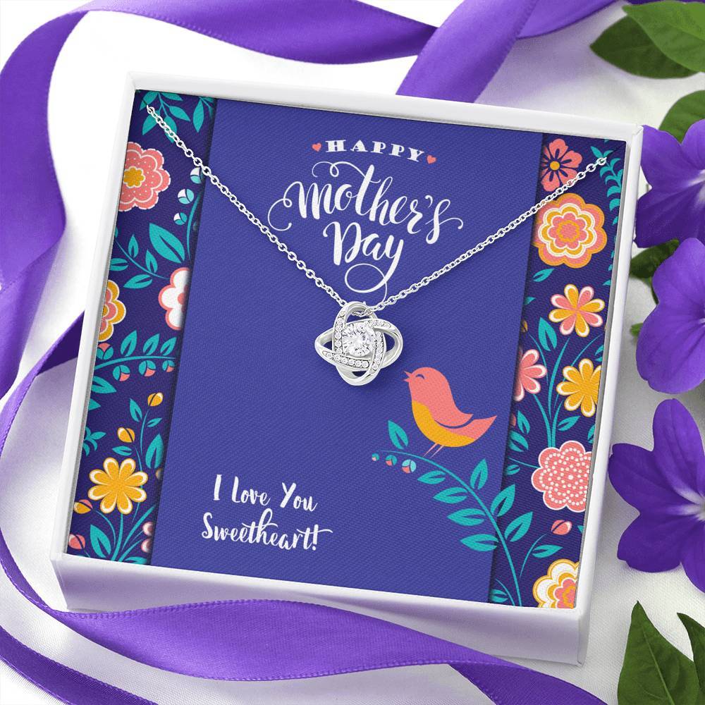 MOTHER'S DAY LOVE KNOT NECKLACE • HAPPY MOTHER'S DAY CARD Jewelry ShineOn Fulfillment 
