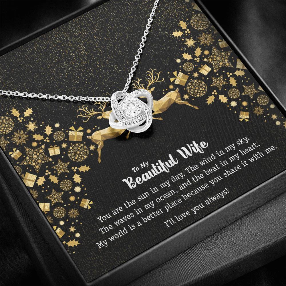 Love Knot Necklace • Holiday Message To My Wife Jewelry ShineOn Fulfillment 