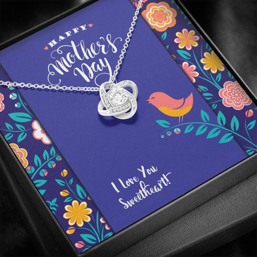 MOTHER'S DAY LOVE KNOT NECKLACE • HAPPY MOTHER'S DAY CARD Jewelry ShineOn Fulfillment 