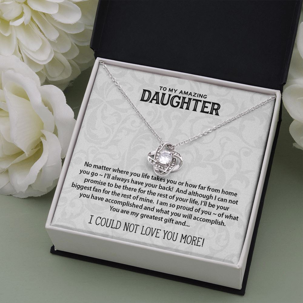 Message To My Daughter • Love Knot Necklace Jewelry ShineOn Fulfillment 