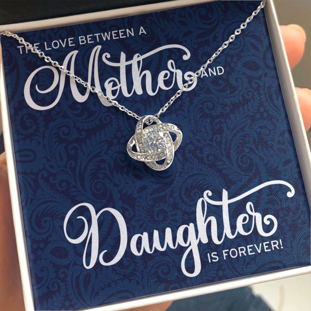 Mother Daughter Love • Love Knot Pendant Jewelry ShineOn Fulfillment Two Toned Box 