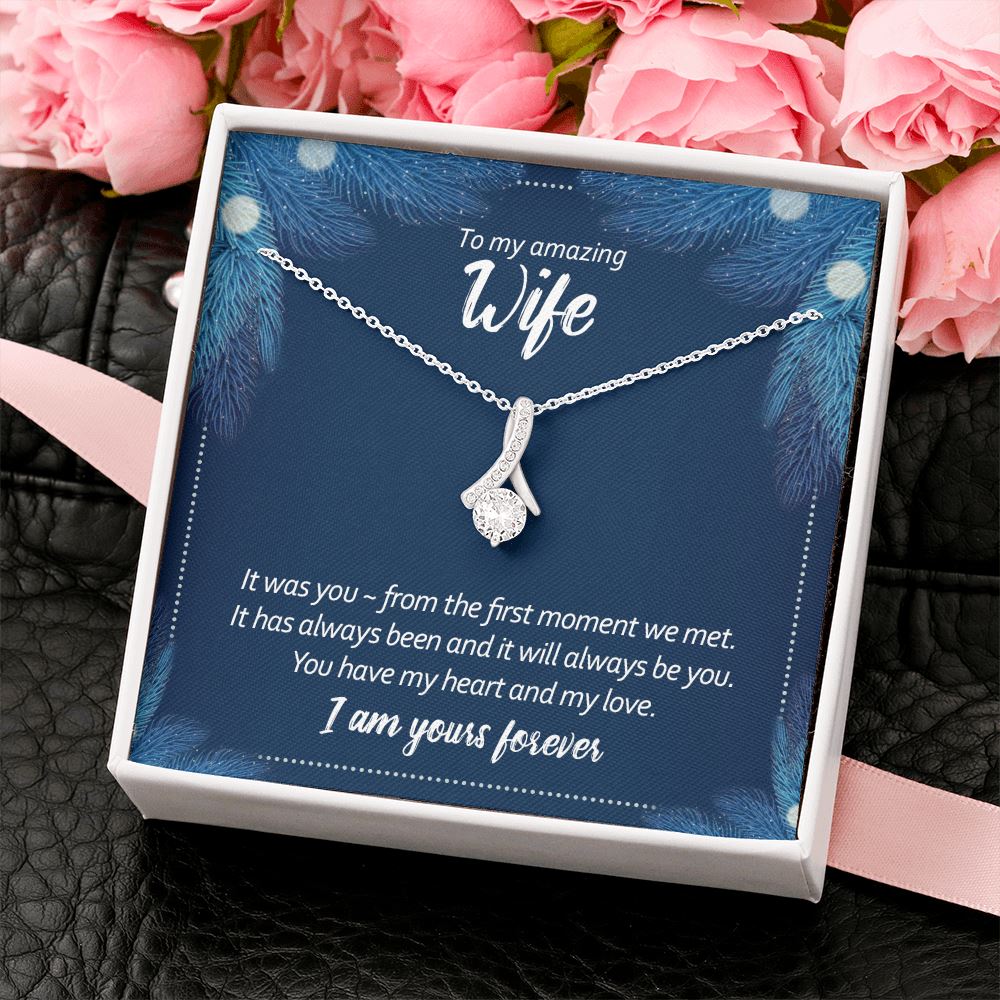 Christmas Message To My Wife • Ribbon Pendant Jewelry ShineOn Fulfillment 
