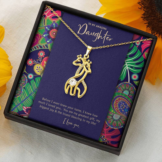 Mother's Love Giraffe Pendant • To Daughter, Love Mother Jewelry ShineOn Fulfillment 