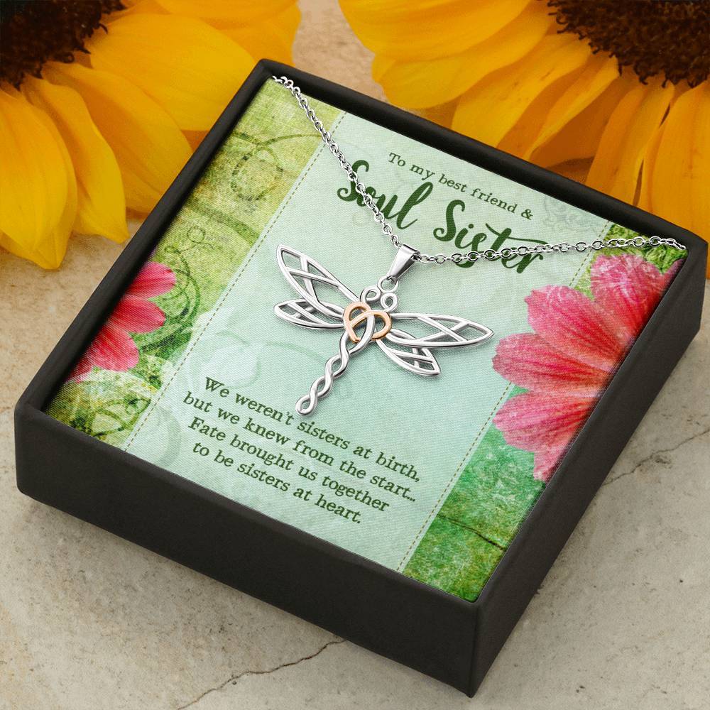 Dragonfly Pendant • Soul Sister Message Card Jewelry ShineOn Fulfillment 