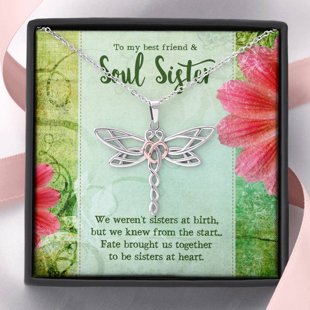 Dragonfly Pendant • Soul Sister Message Card Jewelry ShineOn Fulfillment Standard Box 
