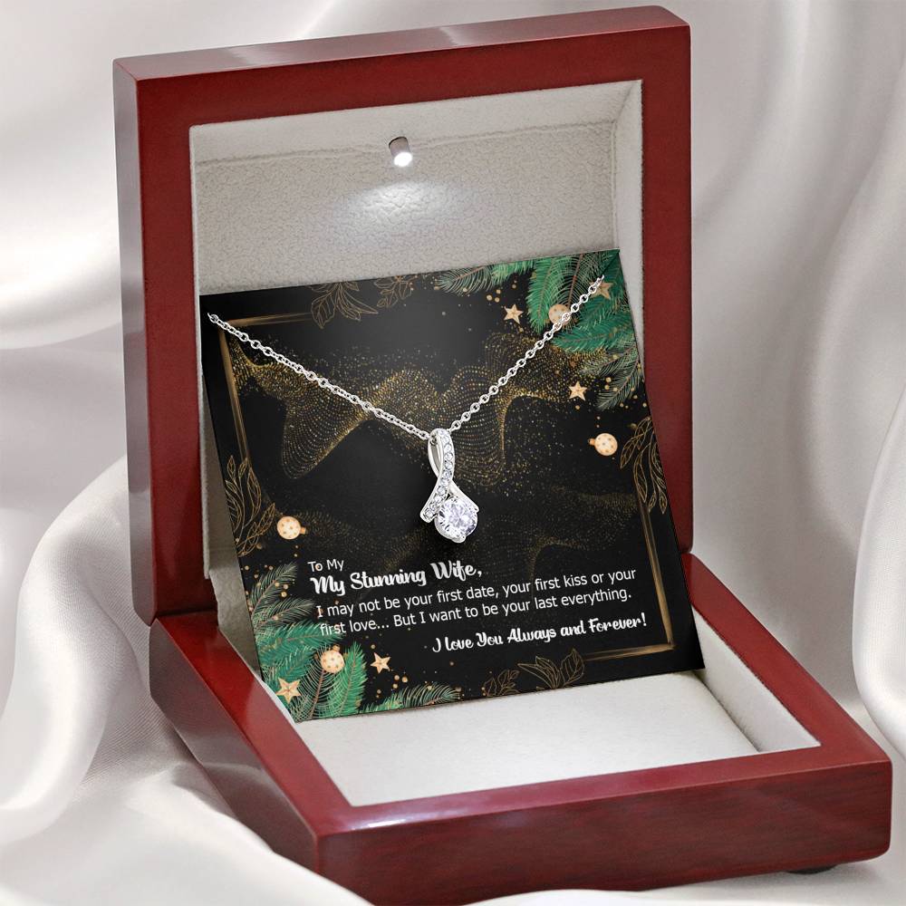 CZ Ribbon Pendant • Holiday Message to My Wife Jewelry ShineOn Fulfillment 