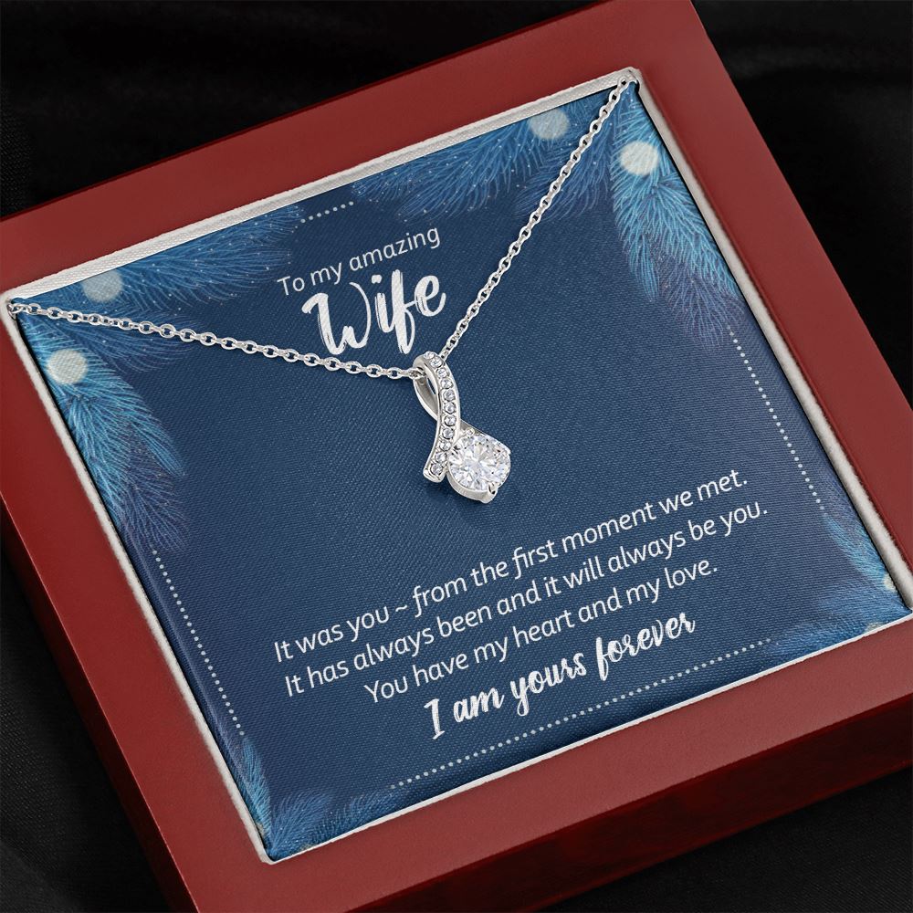 Christmas Message To My Wife • Ribbon Pendant Jewelry ShineOn Fulfillment 