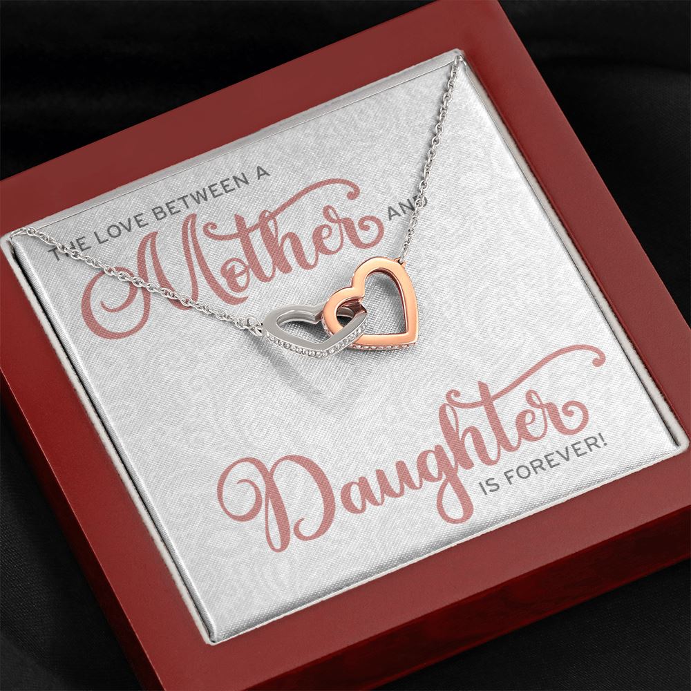 Mother Daughter Love • Interlocking Hearts Pendant Jewelry ShineOn Fulfillment 
