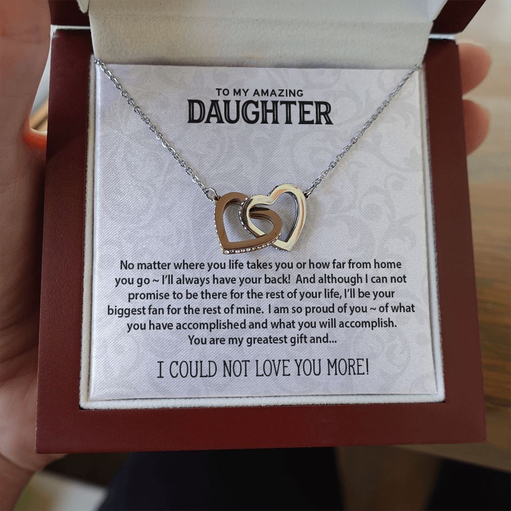 Message To My Daughter • Interlocking Hearts Jewelry ShineOn Fulfillment 