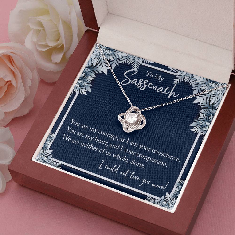To My Sassenach • Outlander Jewelry Love Knot Necklace Jewelry ShineOn Fulfillment Mahogany Style Luxury Box 
