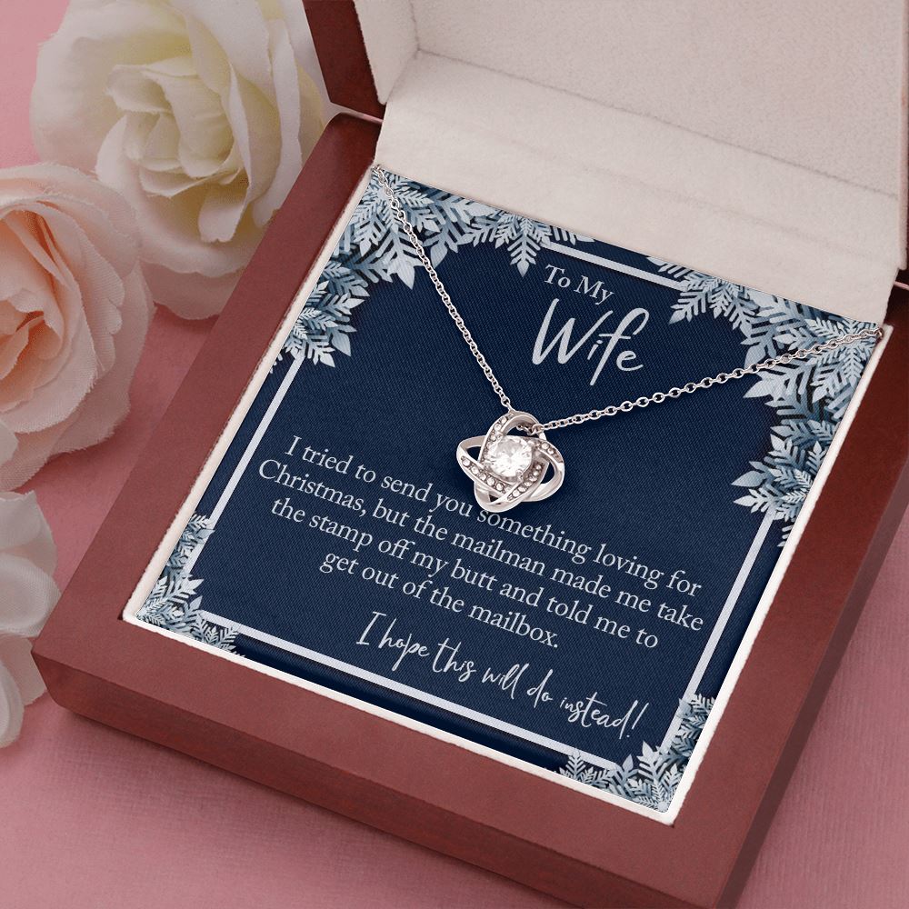 Funny Christmas To My Wife • Love Knot Necklace Jewelry ShineOn Fulfillment 