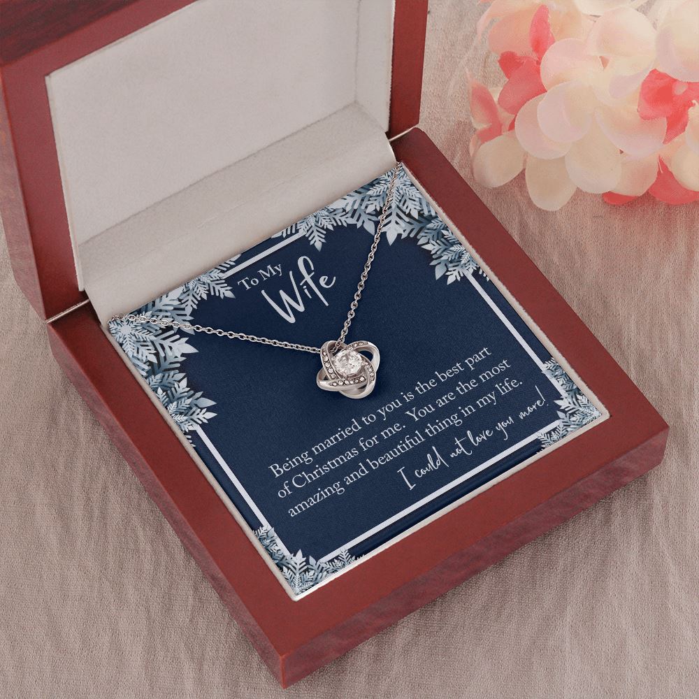 Christmas Message to my Wife • Love Knot Necklace Jewelry ShineOn Fulfillment 