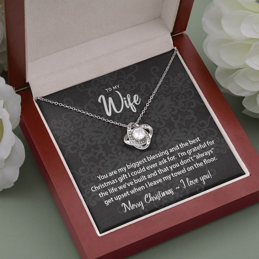 Humorous Christmas Message to my Wife • Love Knot Jewelry ShineOn Fulfillment 