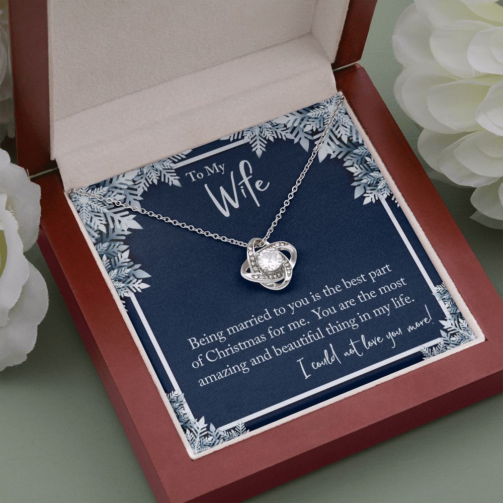 Christmas Message to my Wife • Love Knot Necklace Jewelry ShineOn Fulfillment 