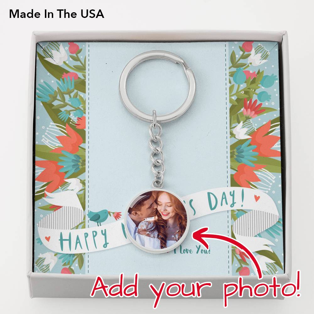 Mother's Day Customizable Key Ring • Add Your Own Photo Jewelry ShineOn Fulfillment Silver Keychain No 