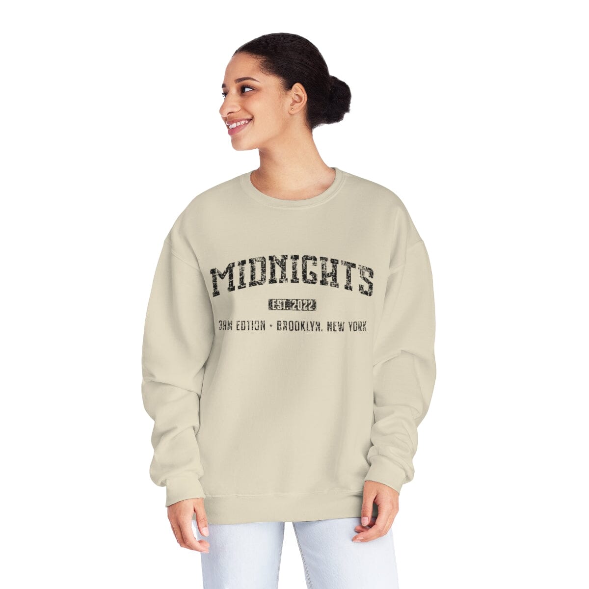 Midnights Crewneck • Sand & Heliconia Sweatshirt Printify 