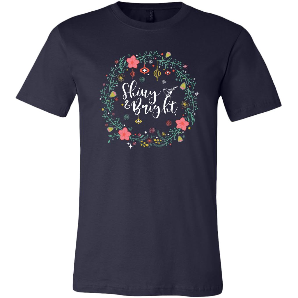 Folklore Shiny and Bright Holiday Cheer Christmas Tees & Sweatshirts • Cottagecore Aesthetic T-shirt teelaunch T-shirt Navy S
