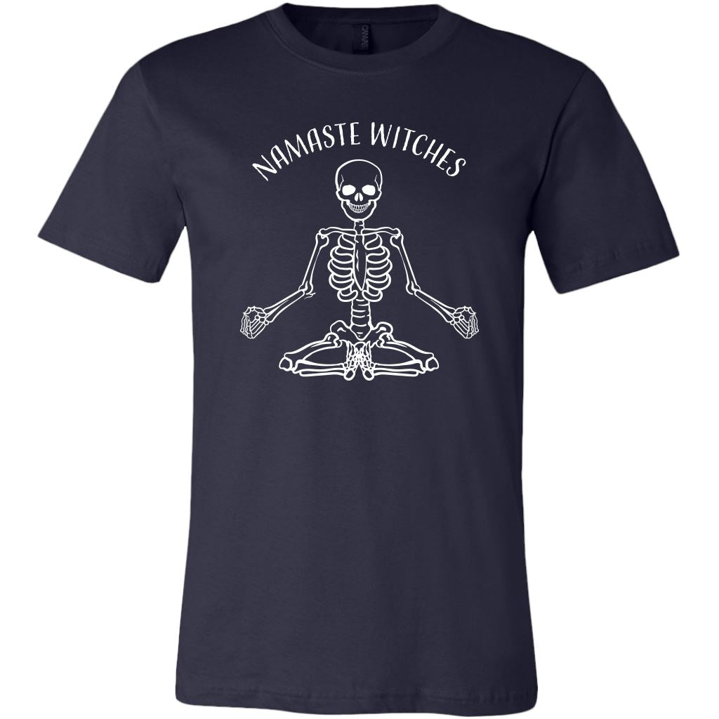 Namaste Witches Funny Halloween Tee For Women T-shirt teelaunch Unisex Shirt Navy S