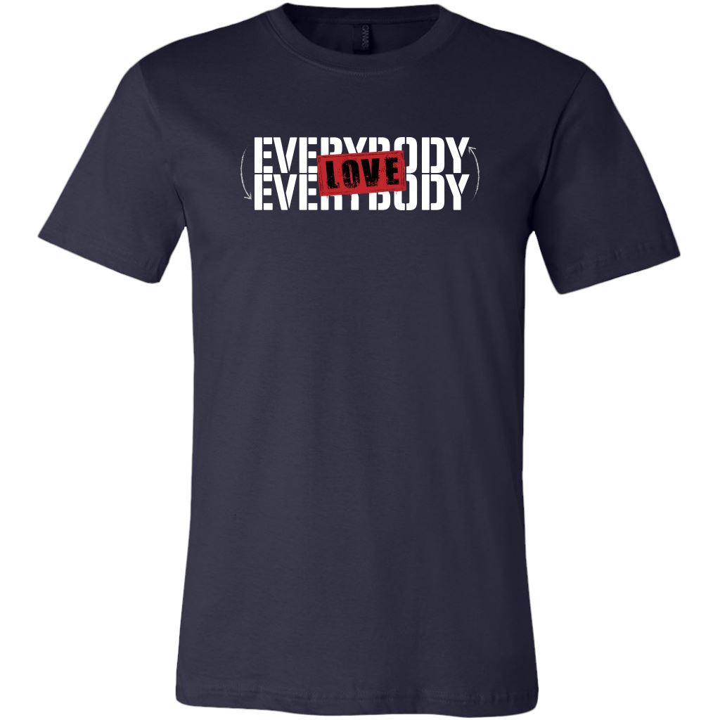 Love Everybody Unisex Tees & Tanks T-shirt teelaunch Crew Neck Navy S
