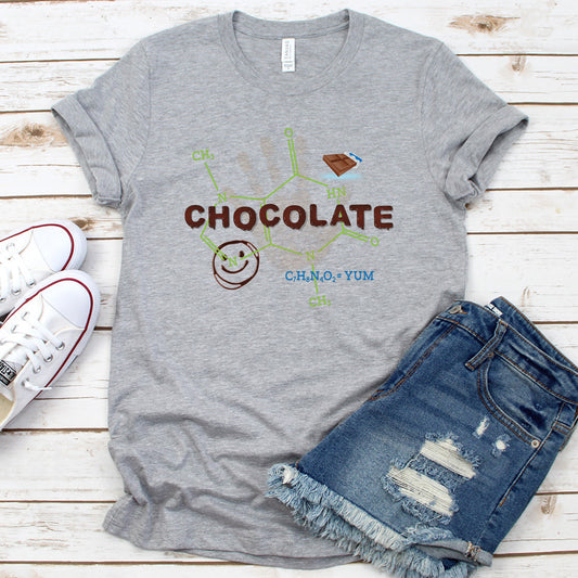 Chocolate Molecule for Chocolate Lovers • Unisex T-Shirt Apparel teelaunch Athletic Heather XS 